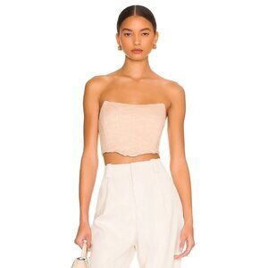 h:ours Yasir Top Light Tan Womens Size Large